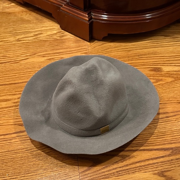 Gucci Accessories - Gucci Gray Hat with Gold Accent